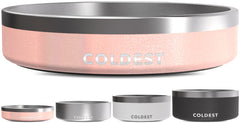 The Coldest Water triple-wall insulated dog bowl preserves cold water longer.