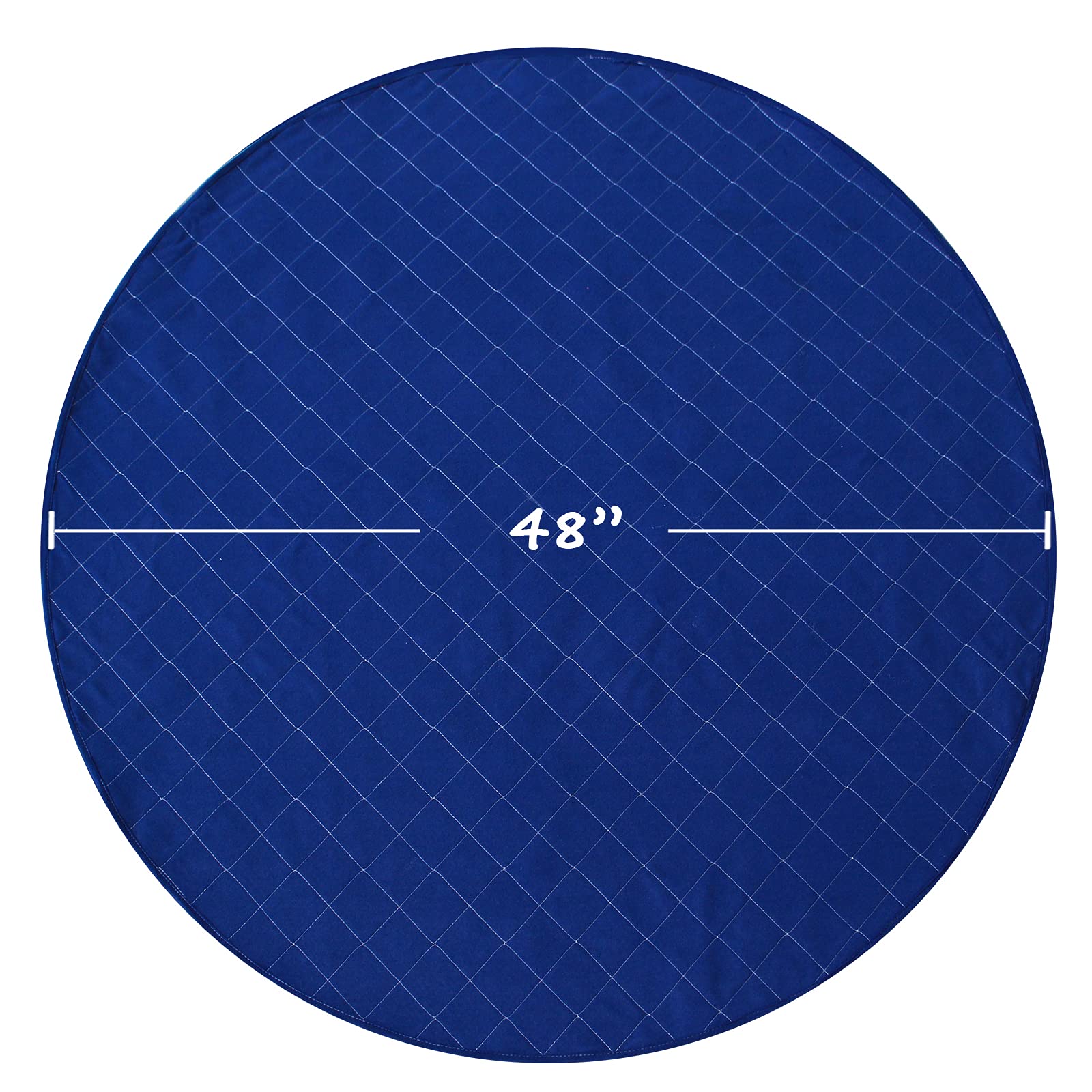 Coldwind Washable Pee Pad Round 48x48 waterproof backing protects floors.