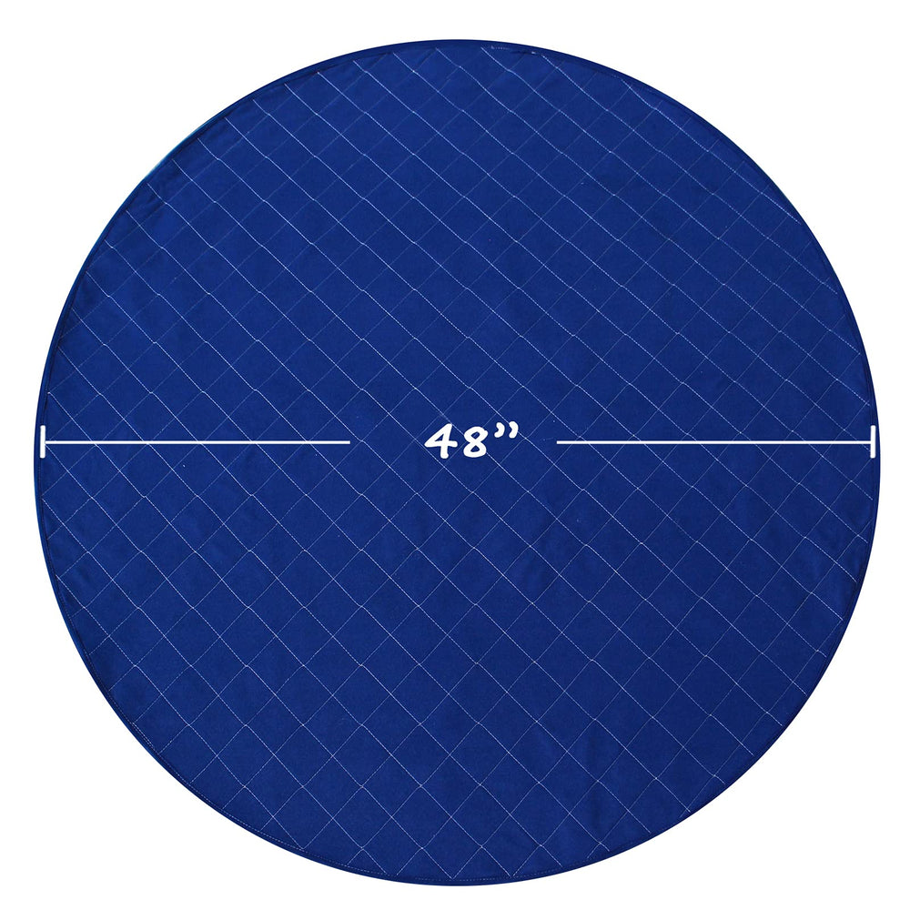 Coldwind Washable Pee Pad Round 48x48 waterproof backing protects floors.