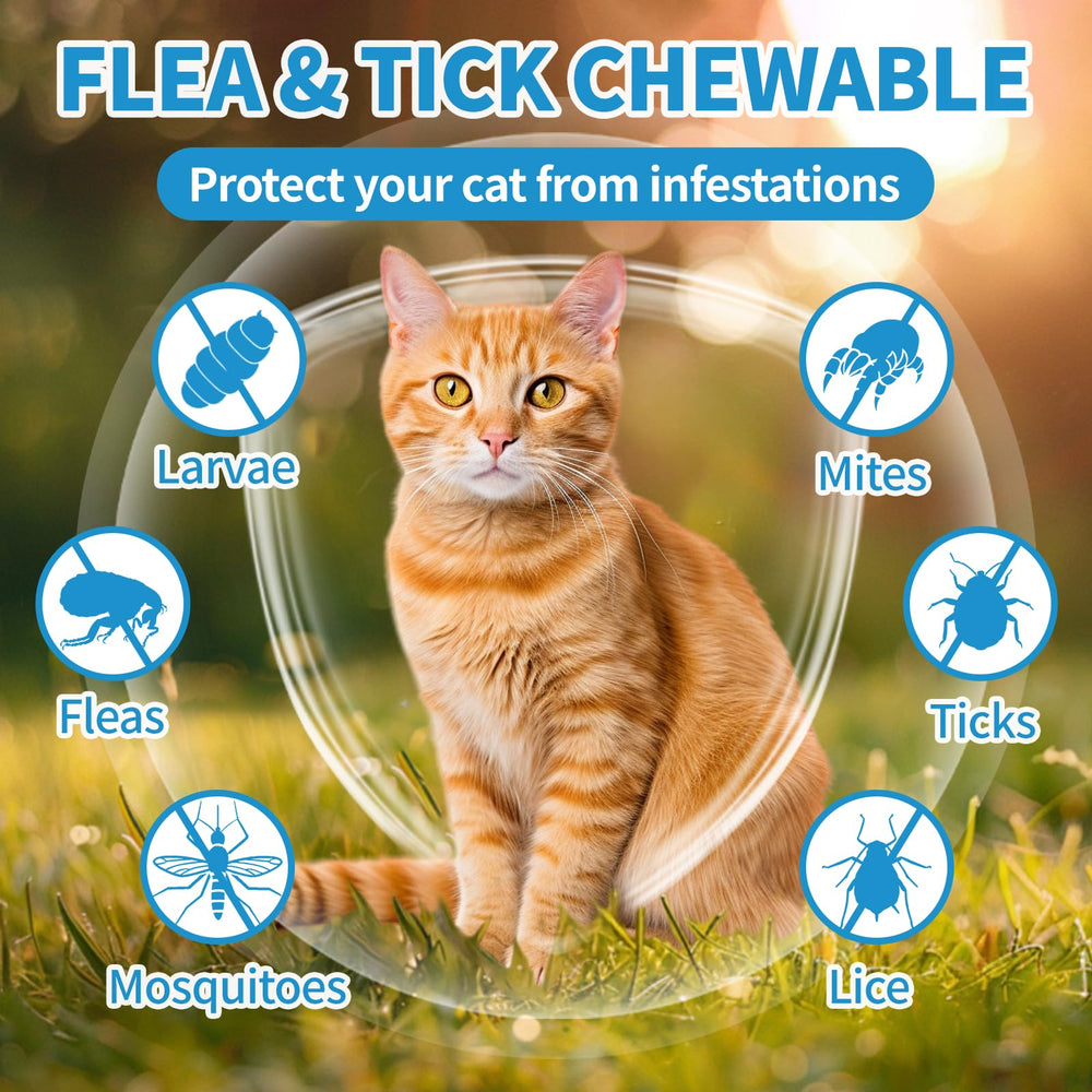ColEaze cat flea-tick chews in chicken flavor appealing to picky eaters