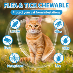 ColEaze cat flea-tick chews in chicken flavor appealing to picky eaters