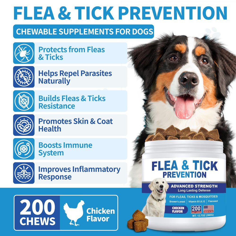 ColEaze chicken-flavored flea and tick chews appealing to dogs