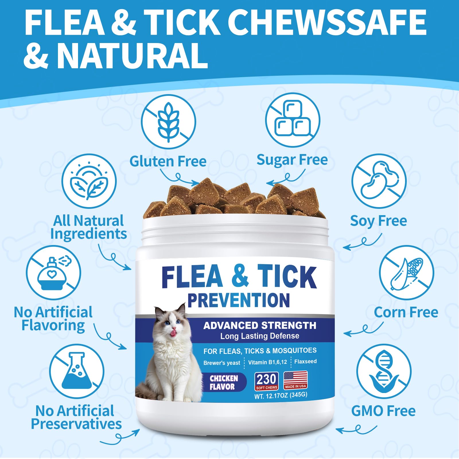 ColEaze vet-recommended cat supplement chews for overall wellness