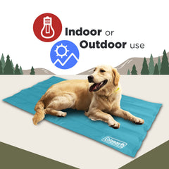 Coleman Comfort Cooling Gel Pet Pad folded for easy storage and travel.