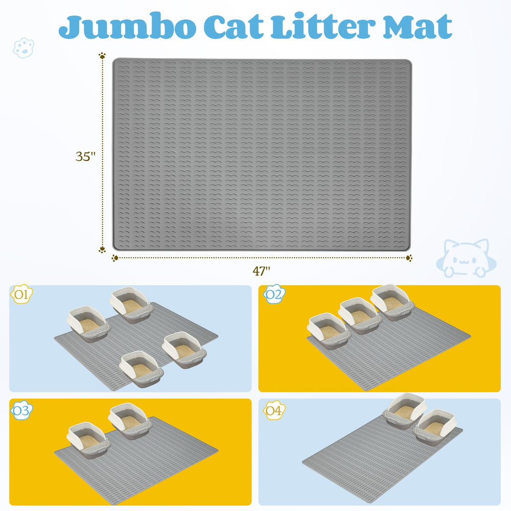 Colewin cat litter mat anti-tracking surface catches litter at entry