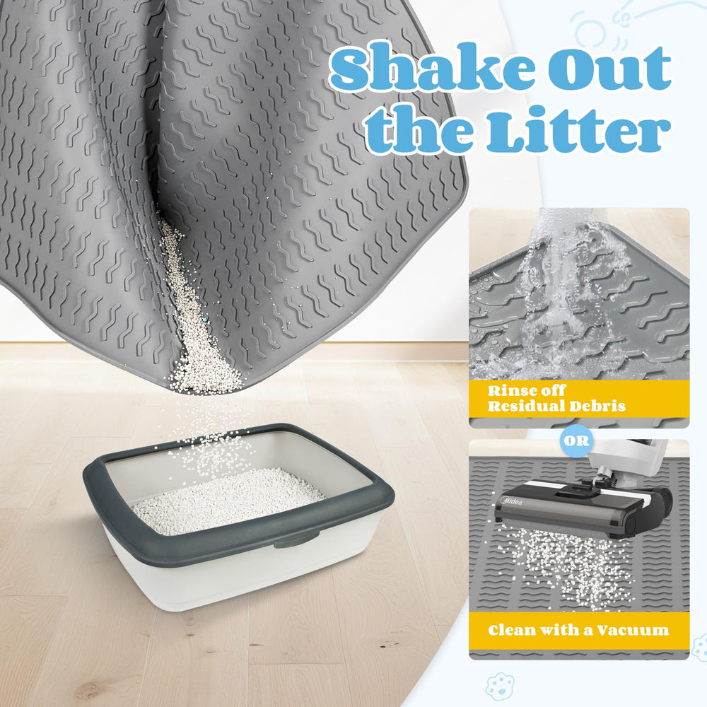 Colewin cat litter mat easy-clean design simplifies litter cleanup