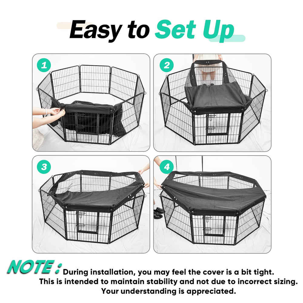 Colewin dog playpen cover easy-clean rinse capability for quick maintenance