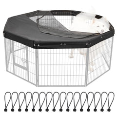 Colewin dog playpen cover front view shows secure eight-panel pen fit