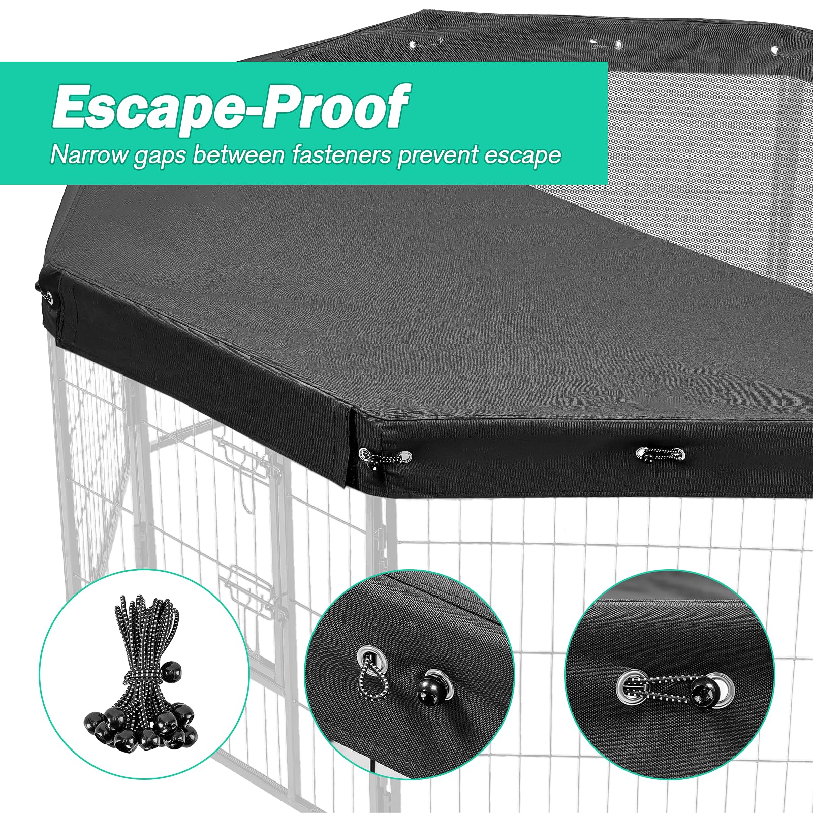 Colewin dog playpen cover 500D Oxford material resists scratches and pulls