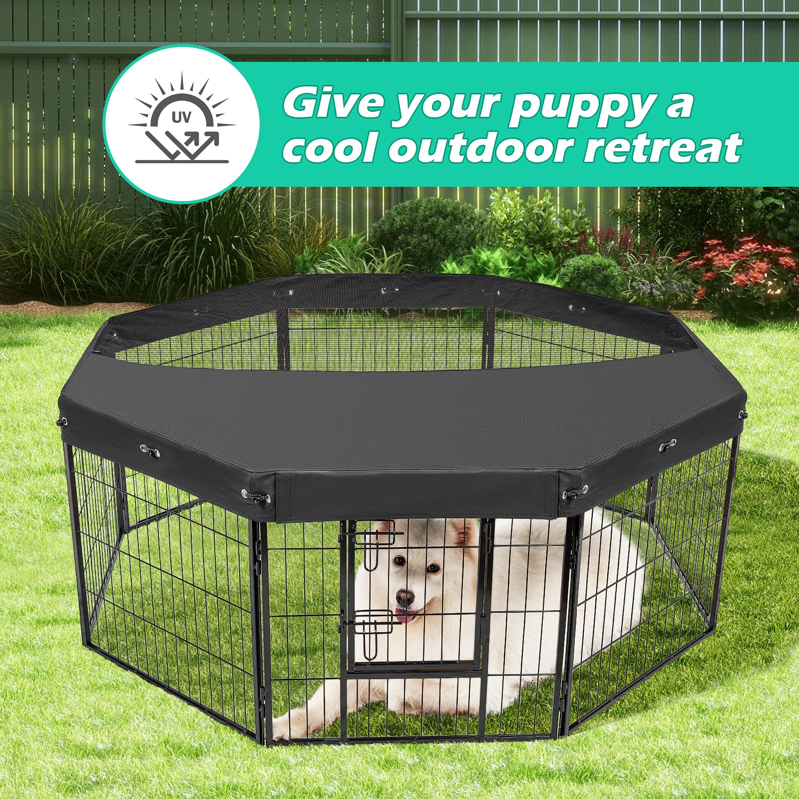Colewin dog playpen cover top-netting unzip demonstrates versatile cozy den option