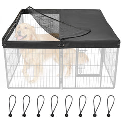 Colewin dog playpen cover top view highlights durable 500D Oxford fabric