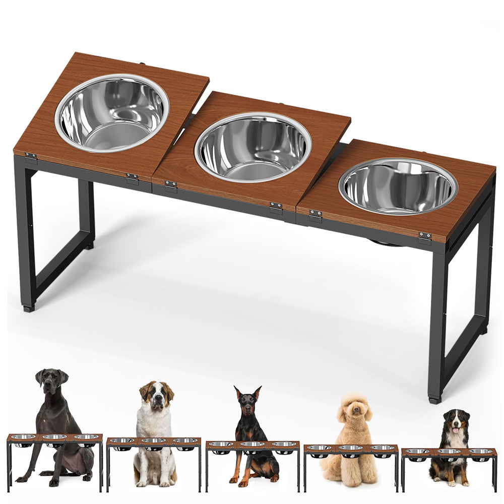 Colewin elevated dog bowls height adjustments enable a tailored feeding height