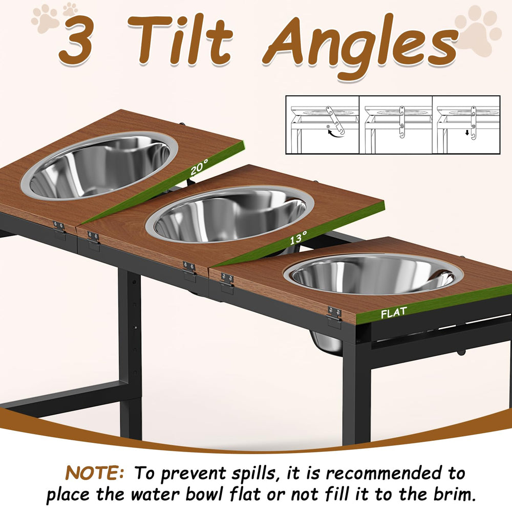 Colewin elevated dog bowls iron-frame construction supports daily use