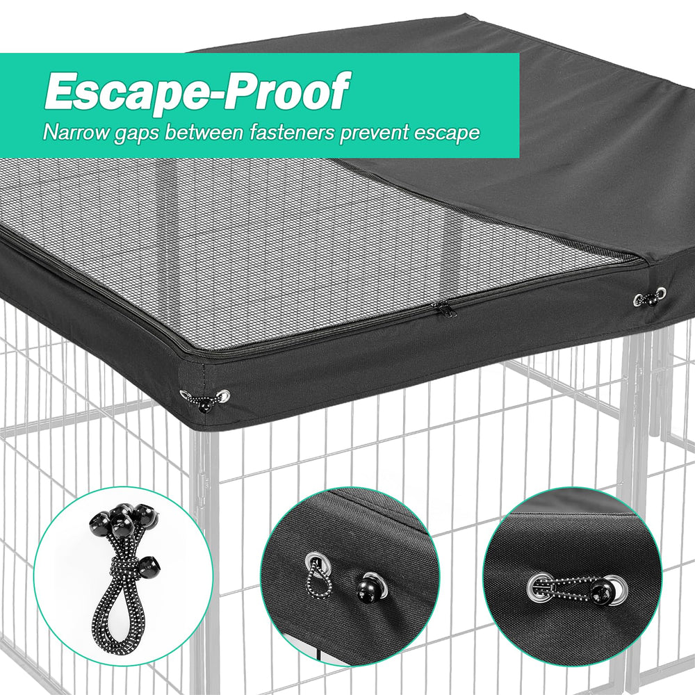 Colewin escape-proof attachment with eight bungee cords ensures secure enclosure