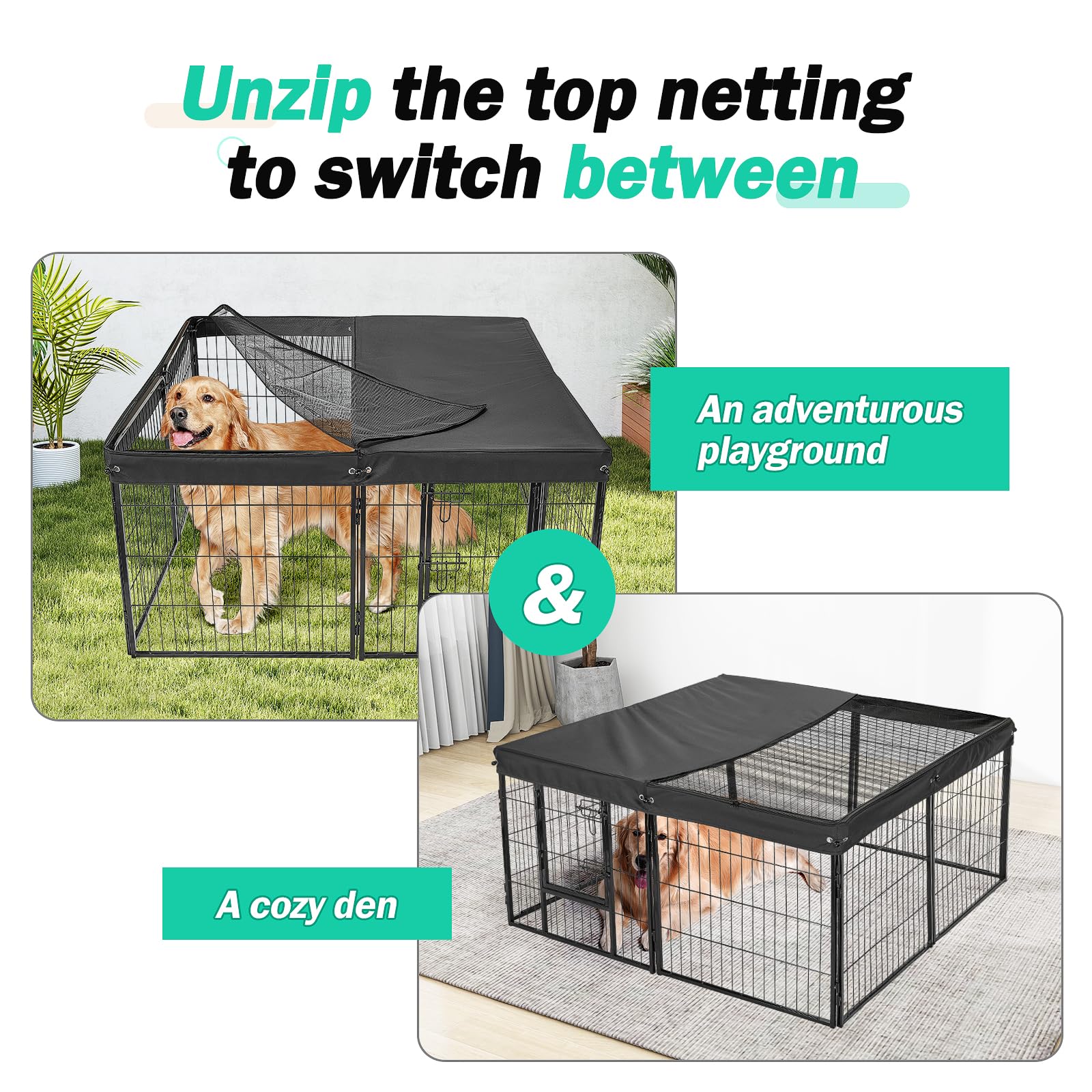 Colewin half-mesh design image shows airflow and den mode option