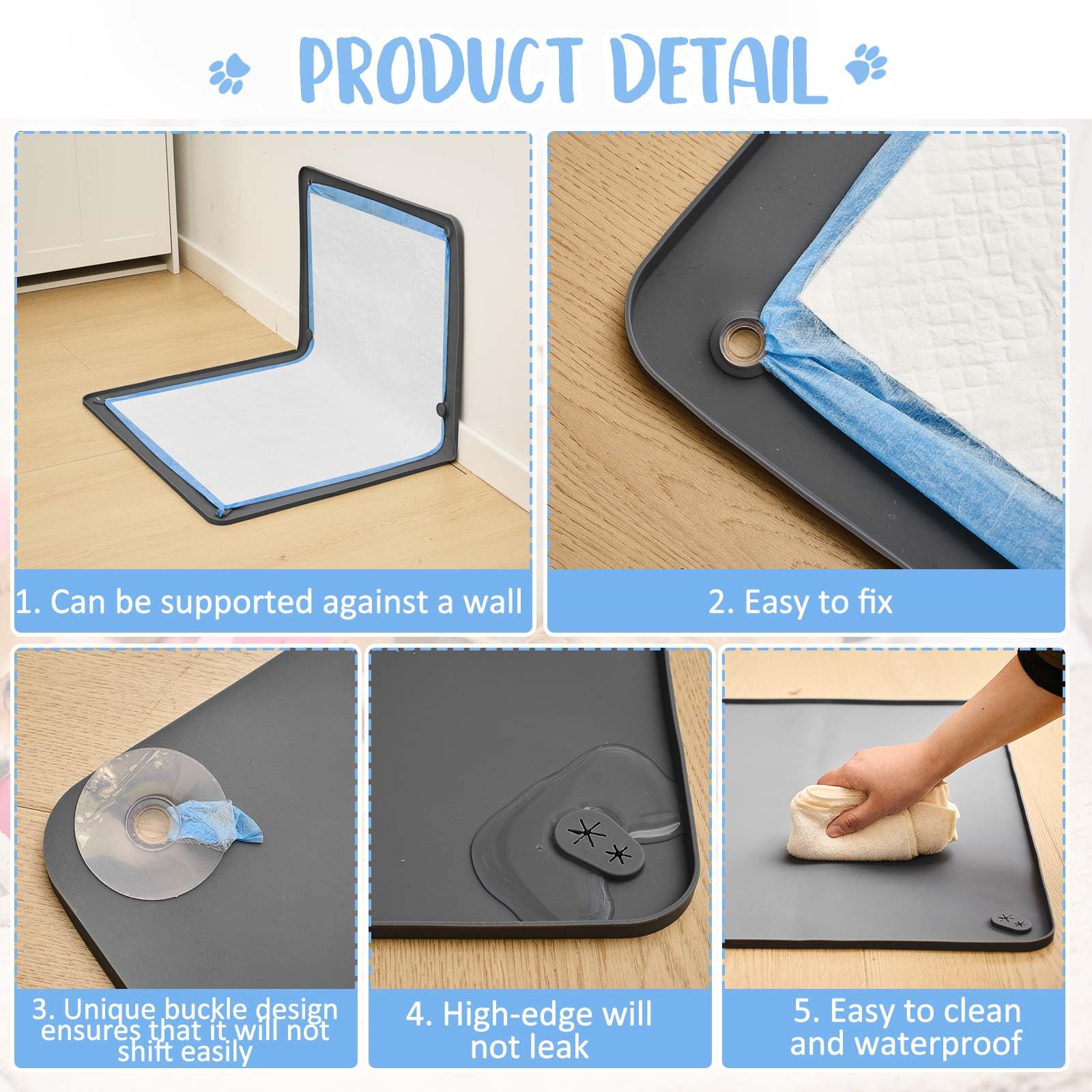 Colingmill dog pee pad holder washable and quick-drying for easy maintenance.