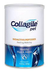 Collagile pet bottle hip joint supplement supports mobility and joint comfort.