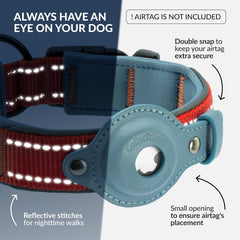 CollarDirect leather AirTag holder for durable protection