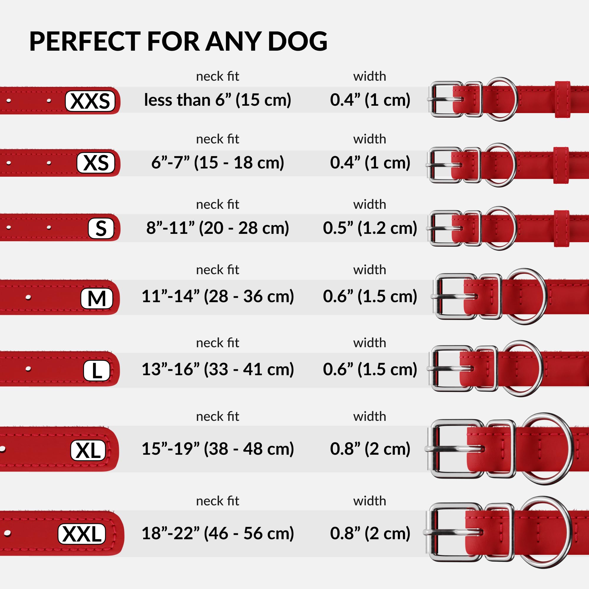 CollarDirect collar con ajuste 13-16 pulgadas, talla compatible para diversas mascotas.