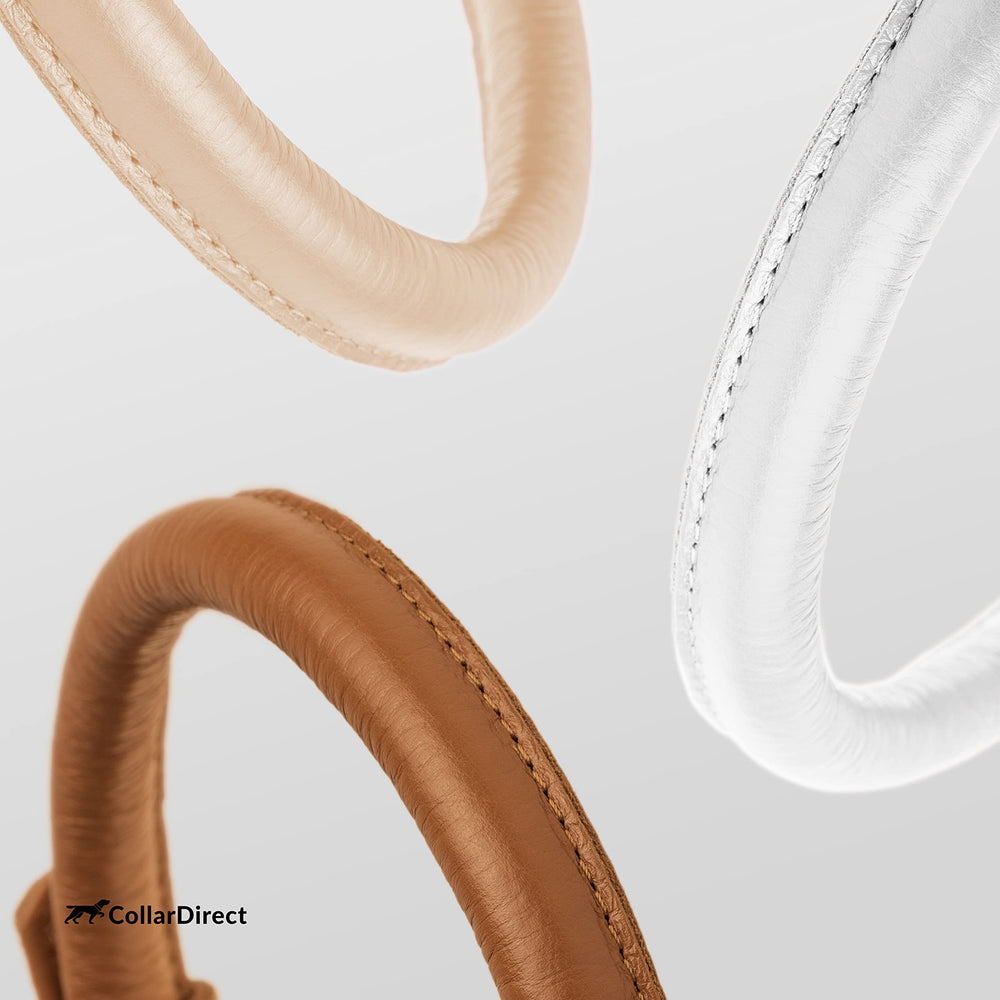 CollarDirect: cuero beige texturizado para uso diario y estilo