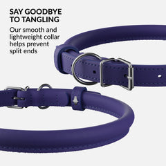 CollarDirect collar de cuero suave para perros y gatos con ajuste cómodo.