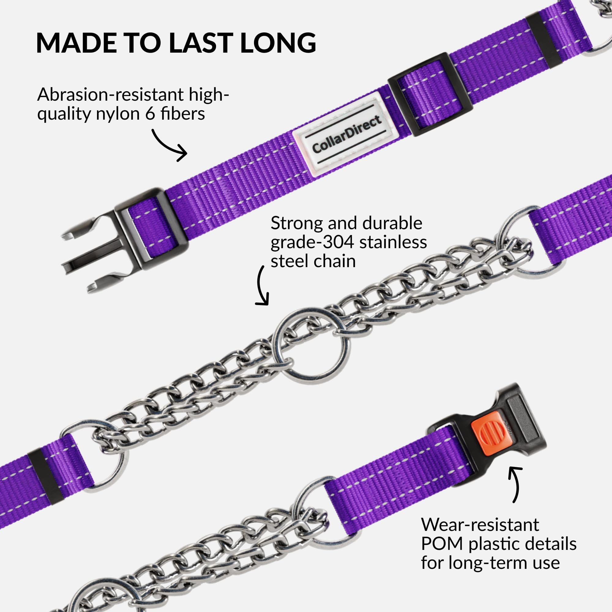 CollarDirect Martingale para entrenamiento, ajuste cómodo y control suave.