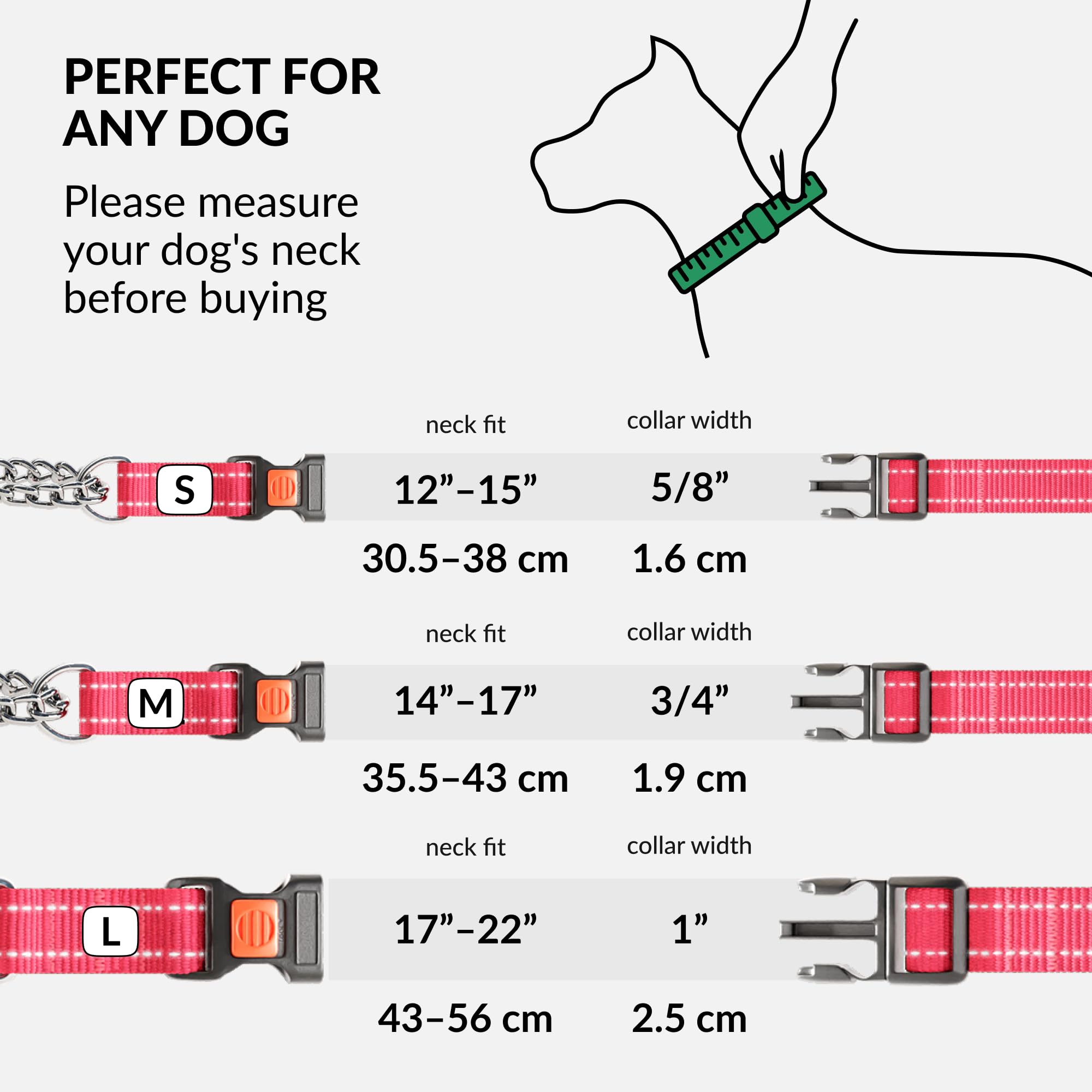 CollarDirect Martingale nylon resistente para entrenamiento diario en rosa