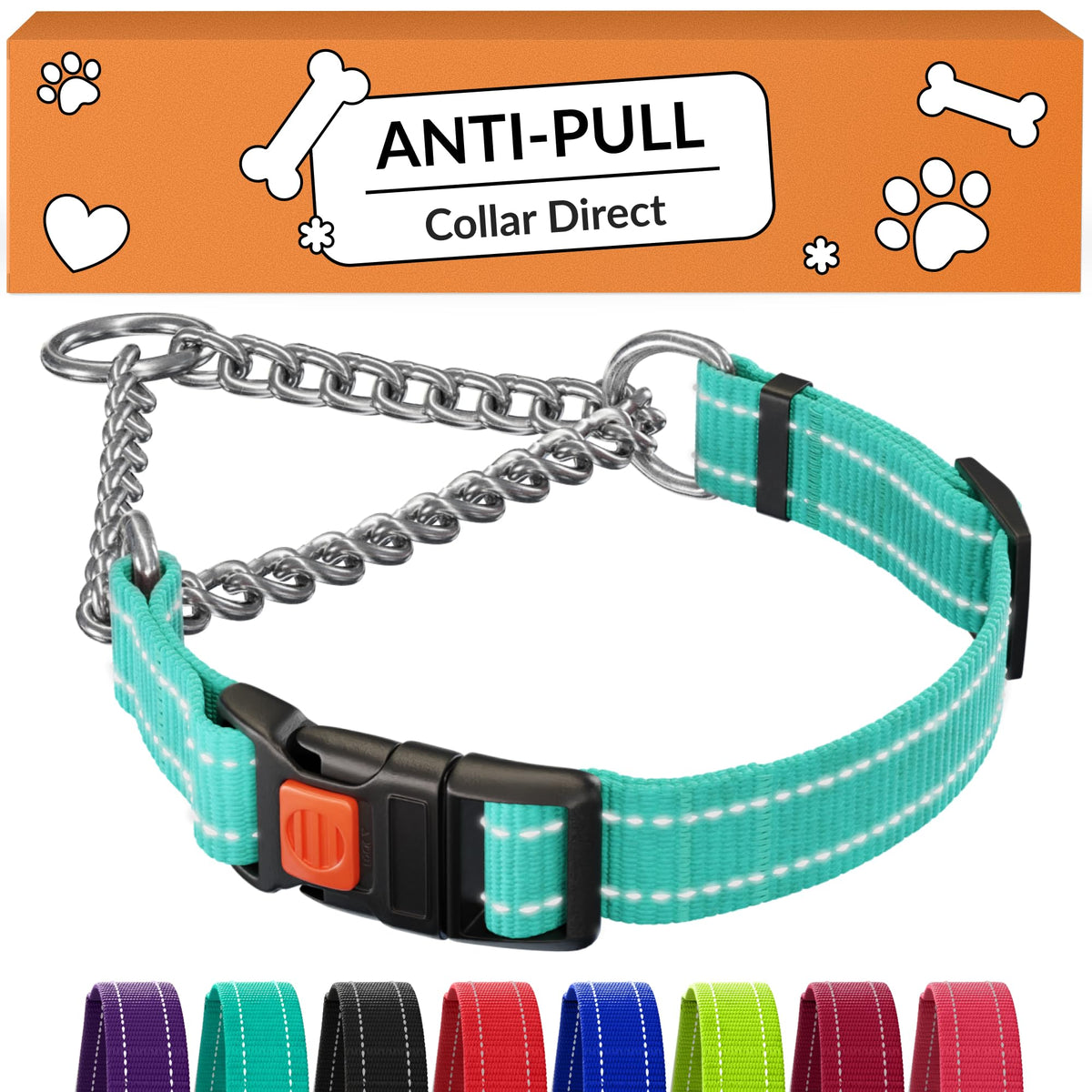 CollarDirect Martingale con acabado reflectante para mayor visibilidad nocturna