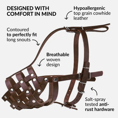 CollarDirect dog muzzle with adjustable straps for quick secure fit