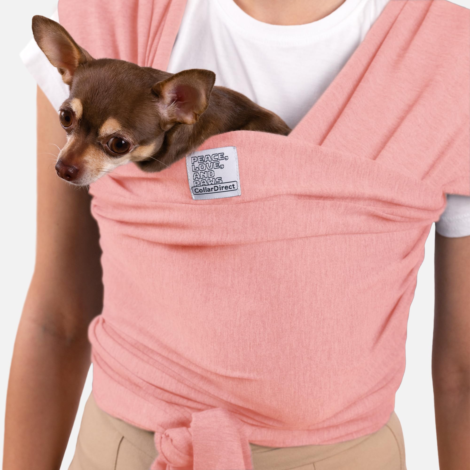 CollarDirect dog sling gray for small dogs provides hands-free comfort during daily walks.