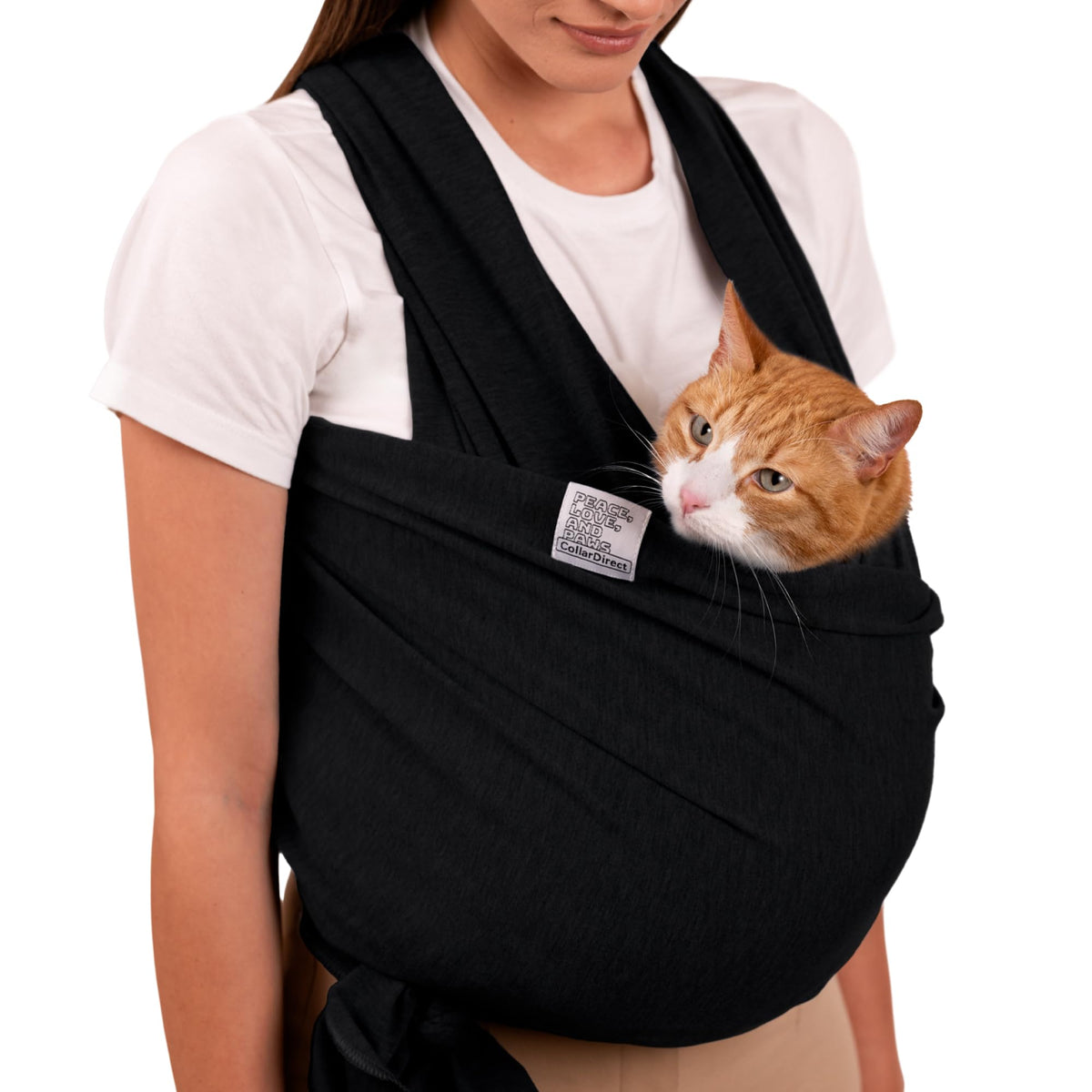 CollarDirect dog sling carrier gray: hands-free comfort for small dogs during outings