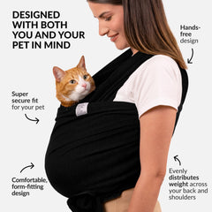 CollarDirect dog sling carrier blue emphasizes breathable cotton-spandex for all-day wear.