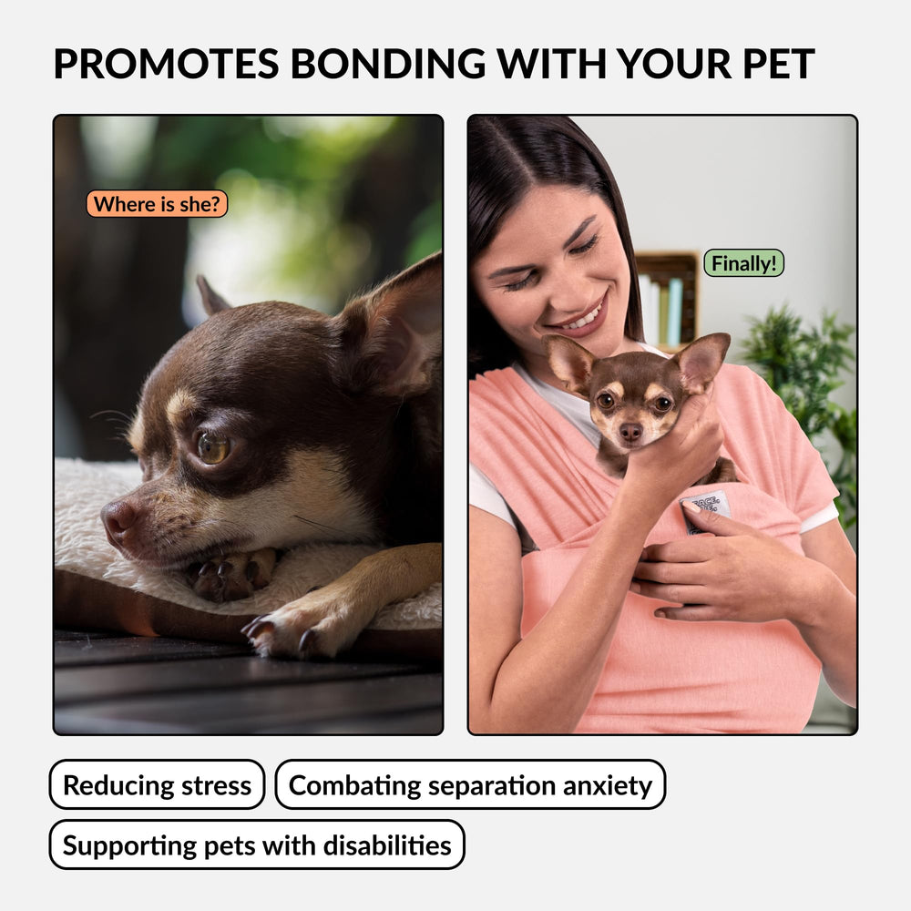 CollarDirect dog sling pink stylish puppy carrier boosts bonding during adventures.