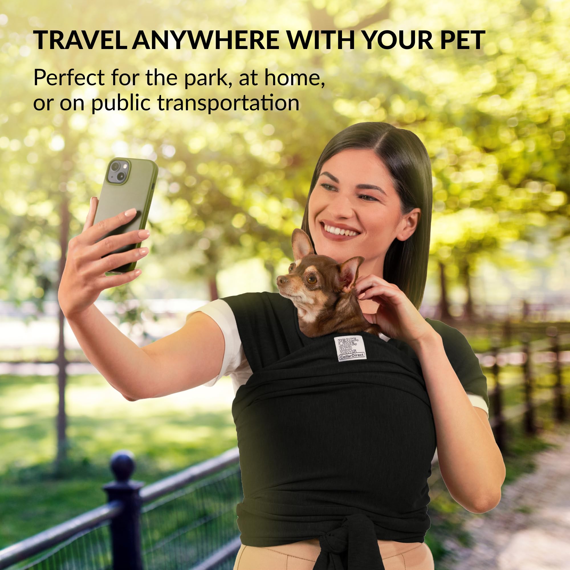 CollarDirect dog sling pink: stylish, portable pet carrier for fast errands