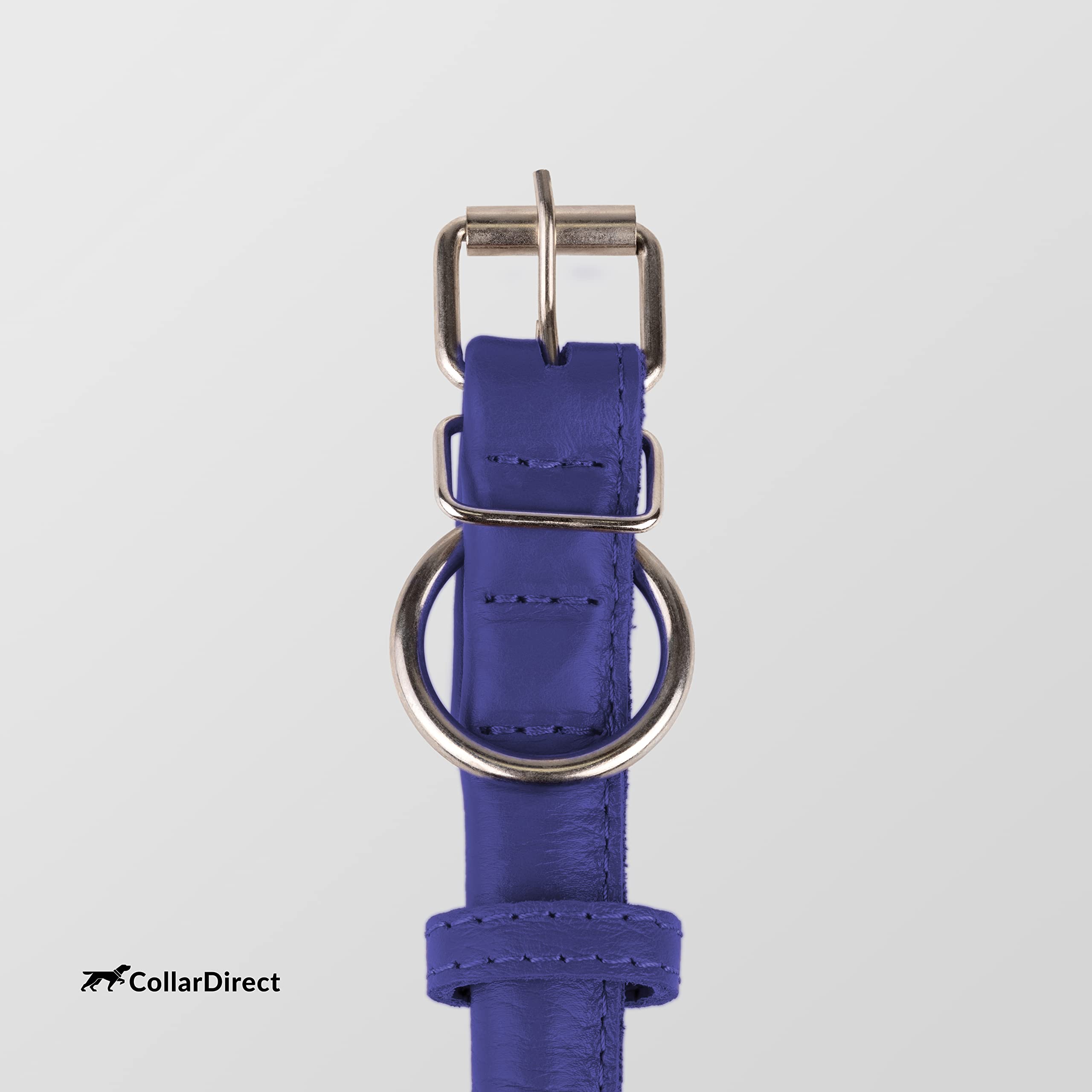 CollarDirect-durable-leather-collar-stitch-detail points to longevity and sturdy construction.
