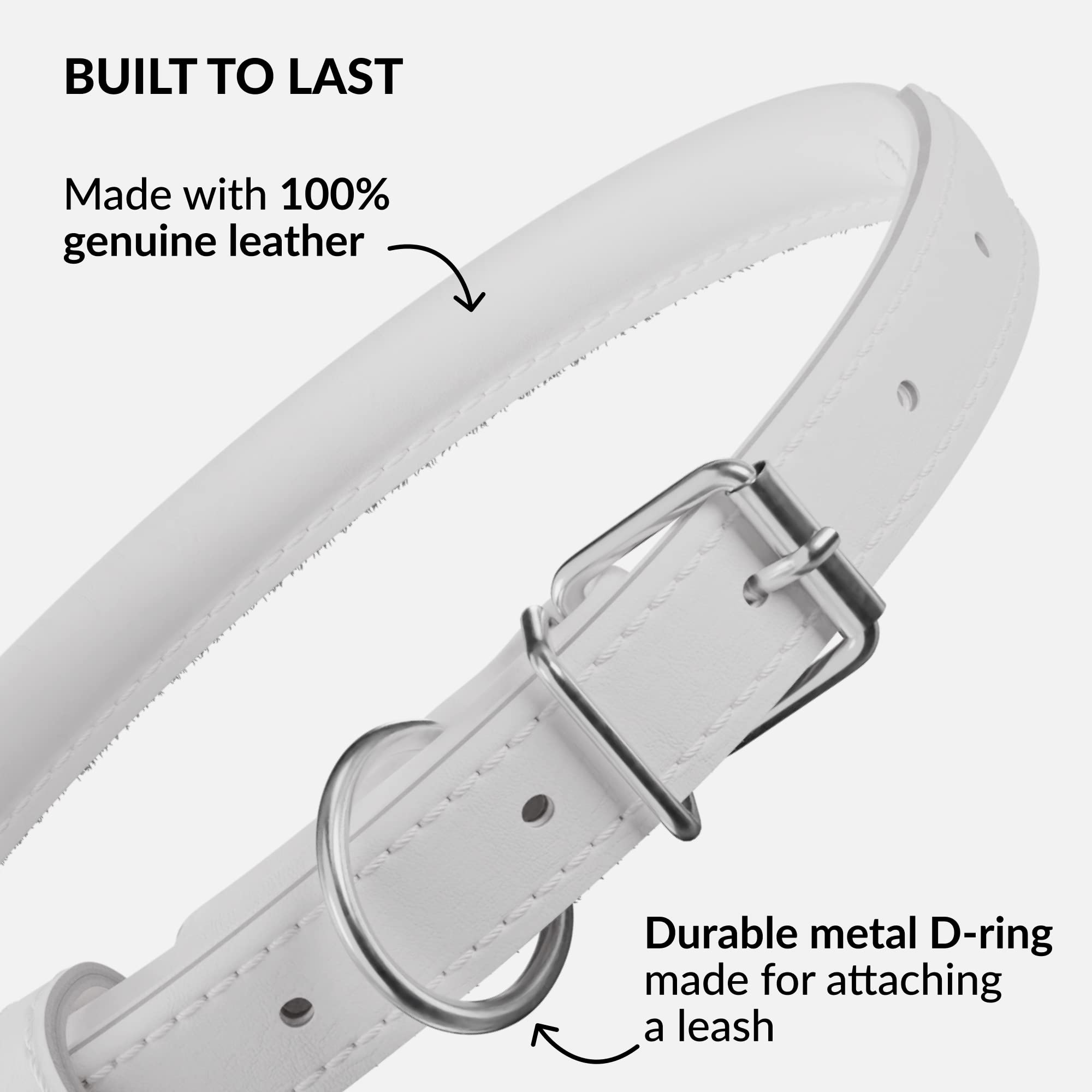CollarDirect handmade genuine leather collar texture showcases durability and long lasting daily use.