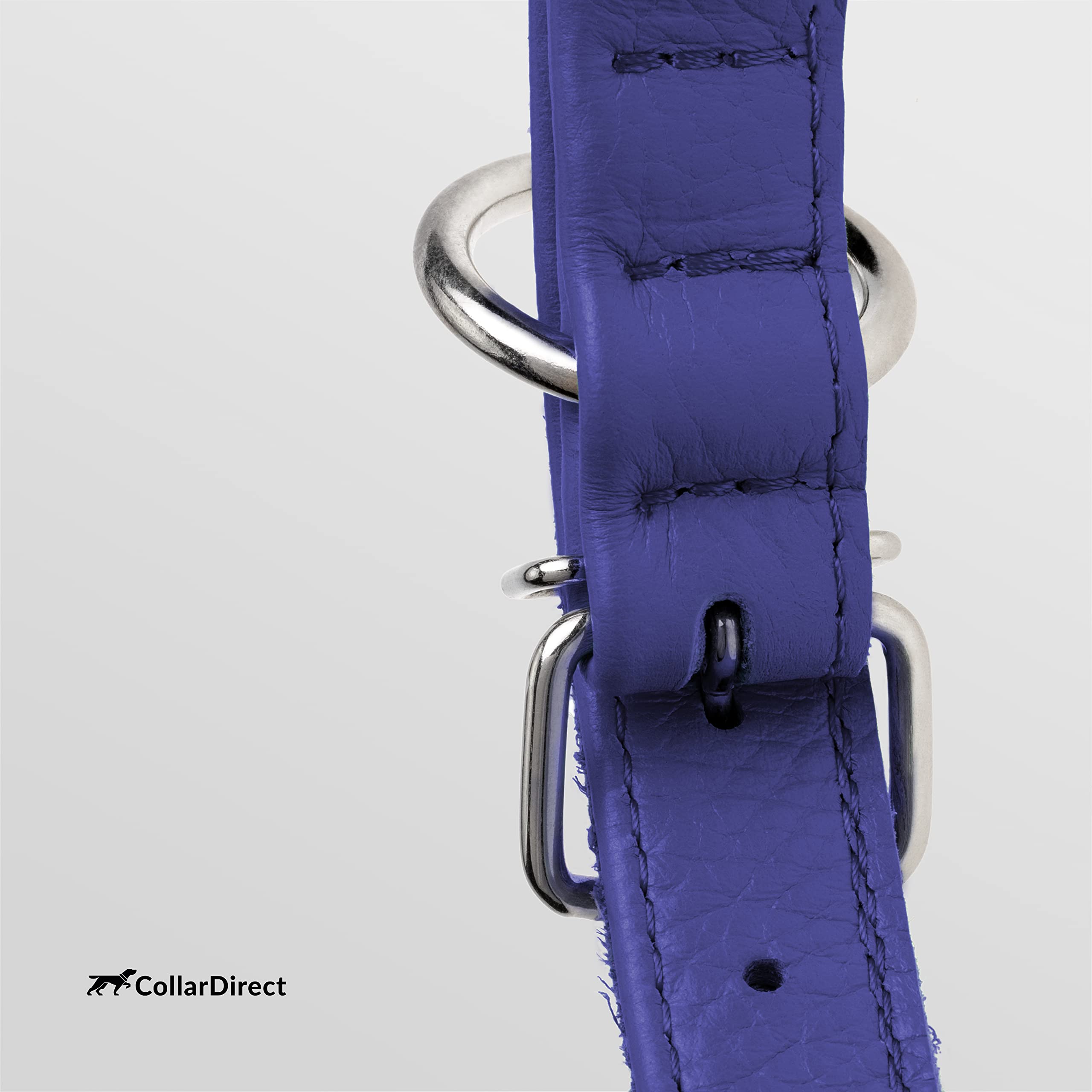 CollarDirect purple-textured-leather-collar adds colorful style for expressive pets.