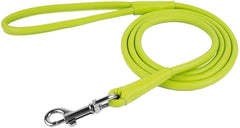 CollarDirect rolled leather leash 6ft orange suitable for longer training sessions.