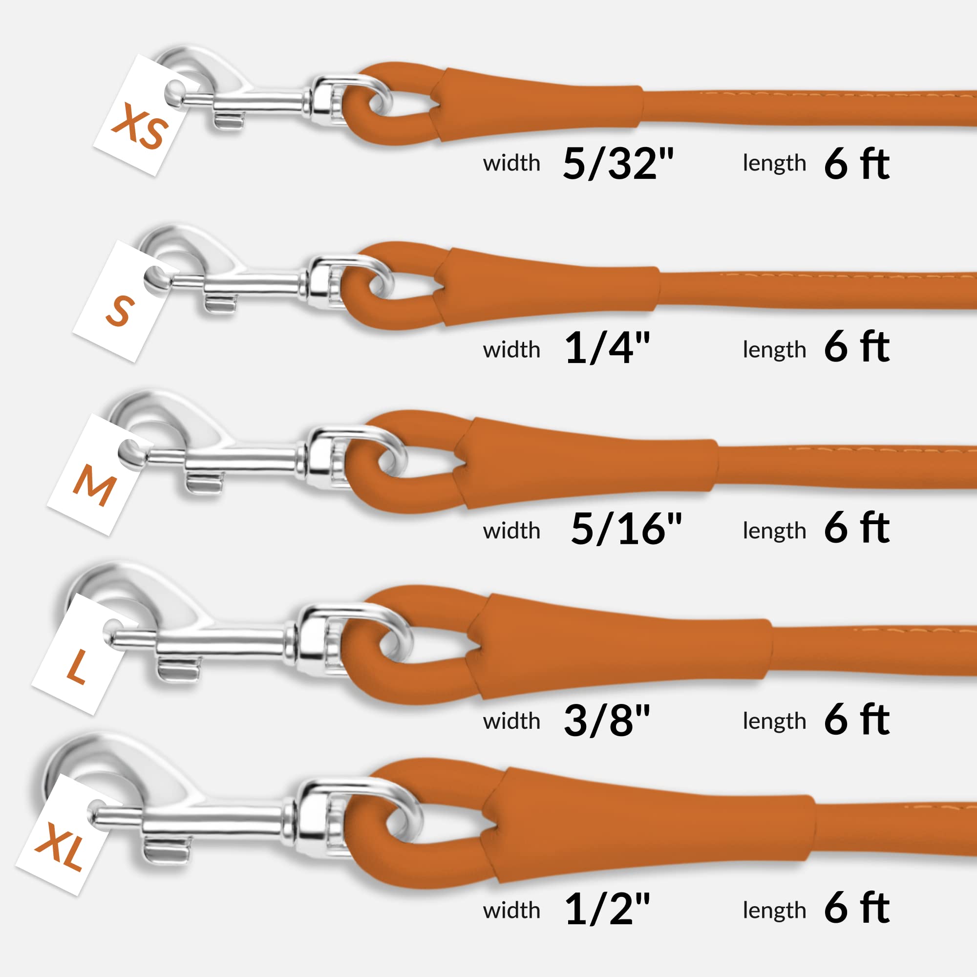 CollarDirect rolled leather leash 6ft red ideal for training and daily adventures.
