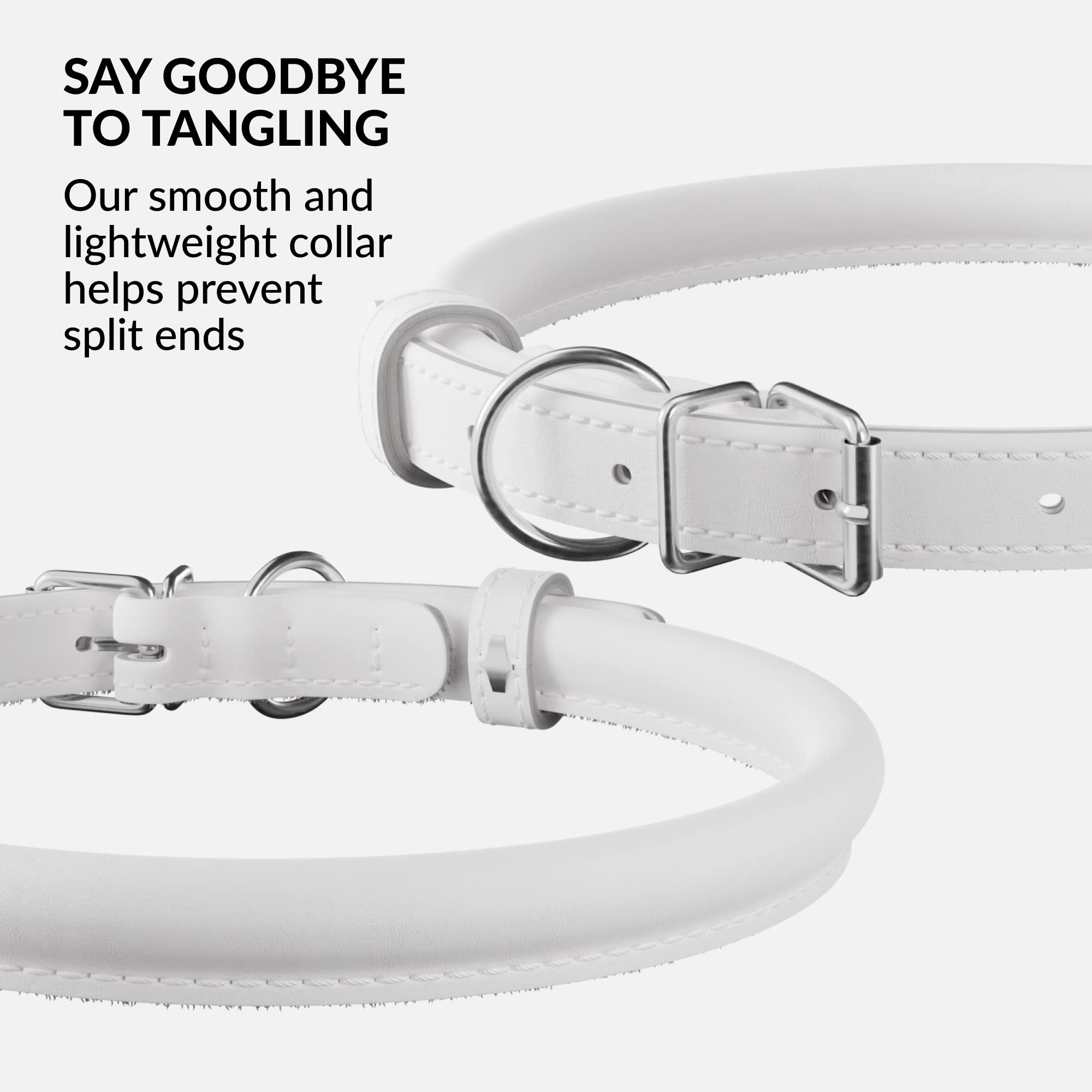 CollarDirect soft padded dog collar closeup highlights gentle touch on the neck.