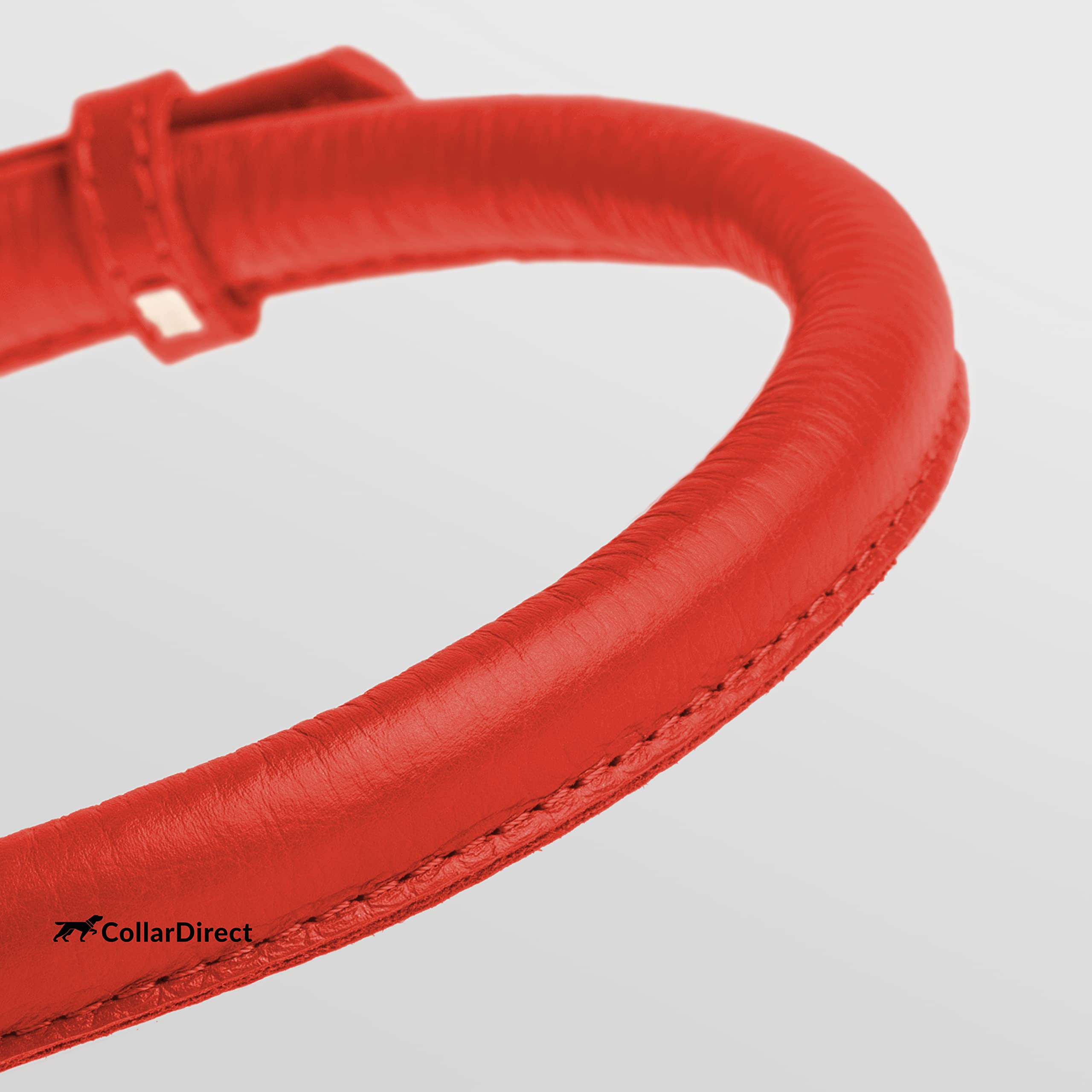 CollarDirect soft padded leather collar close-up highlights gentle touch for everyday wear.