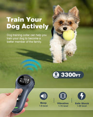 Colofrog remote interface shows beep, vibration, and shock options for training