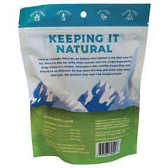 Colorado Naturals Lamb Jerky Chips close-up of tasty, protein-rich treats for daily rewards