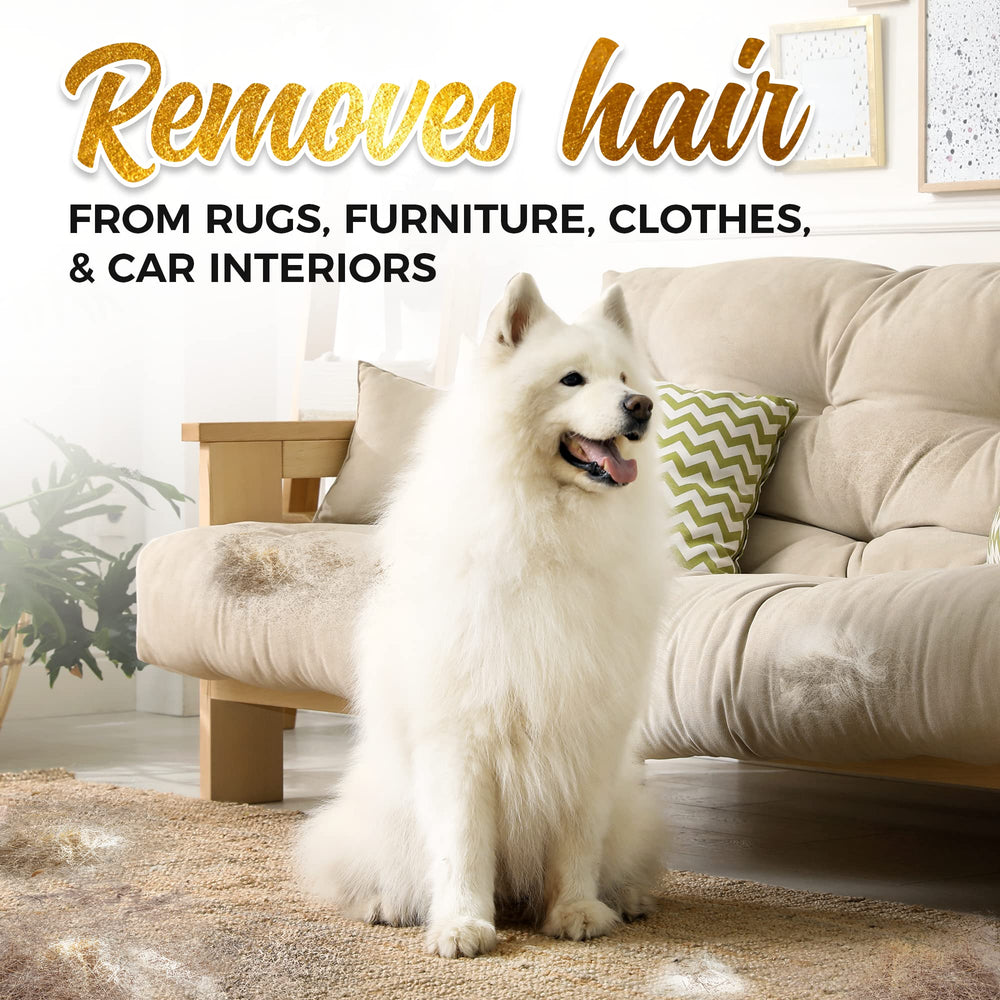 Colorado Groomer's Pet Hair Remover on fabric upholstery removing loose fur