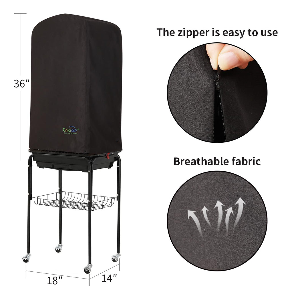 Colorday Good Night Bird Cage Cover Zipper closures ensure easy install and secure nightly setup.