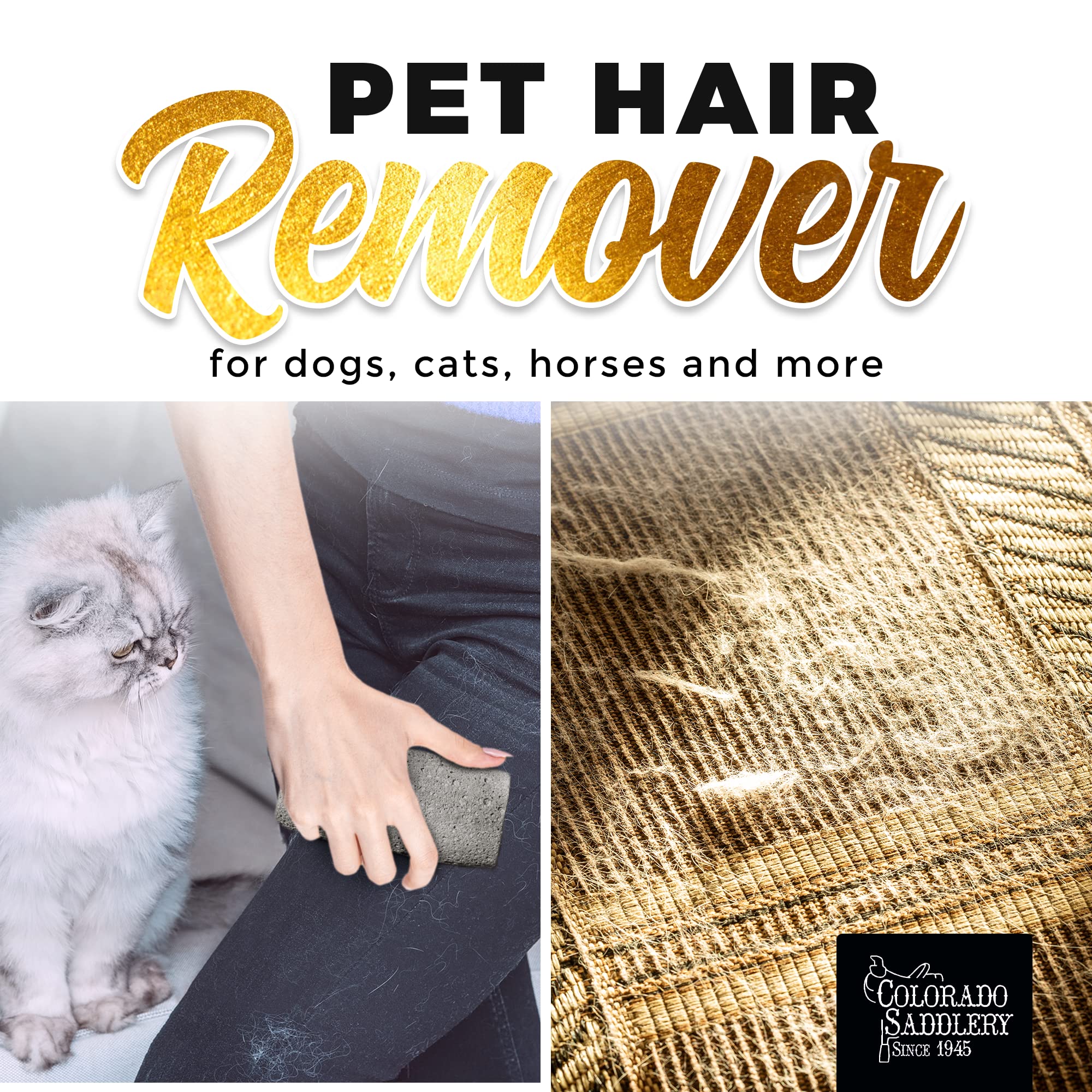 Colorado Groomer's Pet Hair Remover reduces shedding mess on rugs and furniture