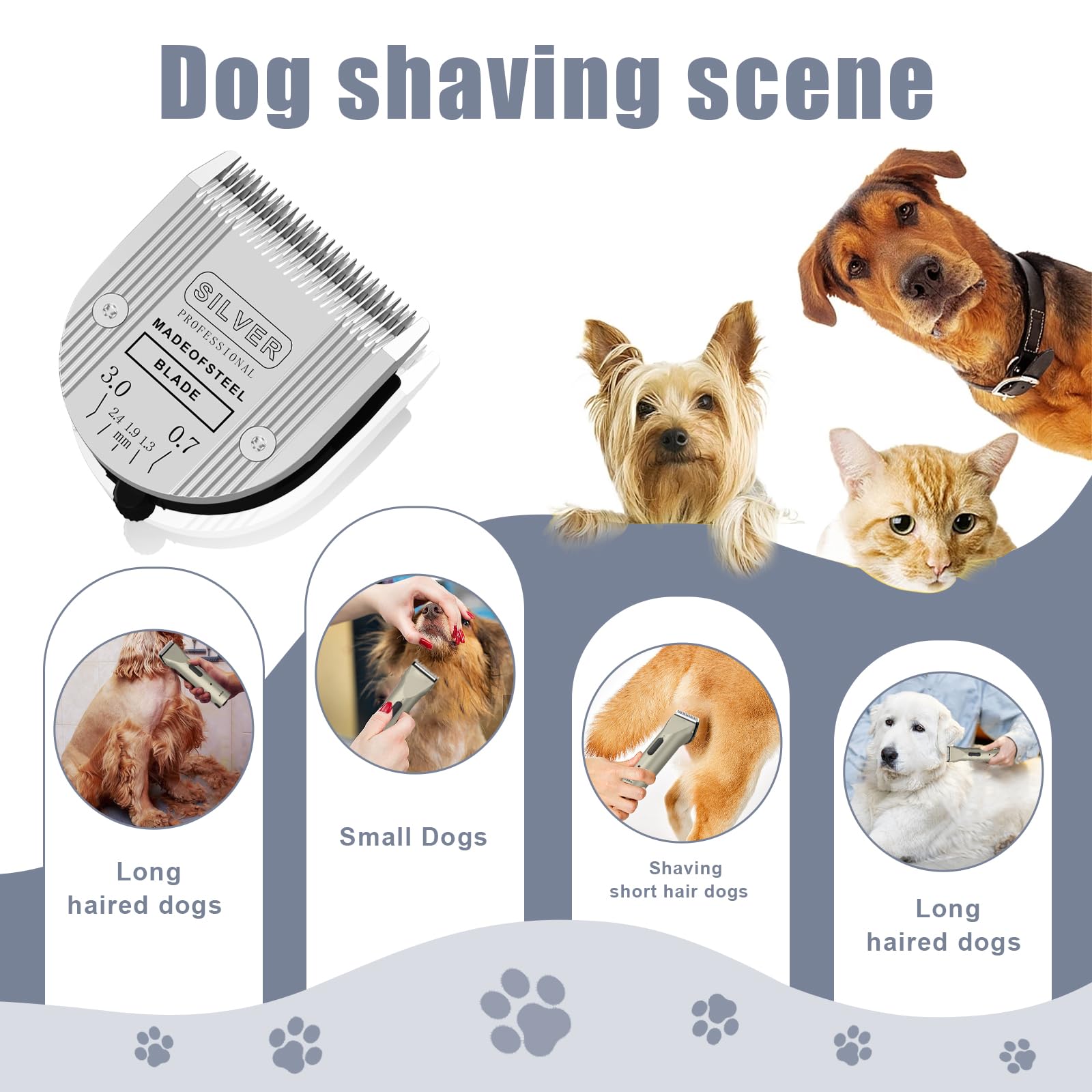 Colorski packaging shows included items and ready-to-use blades for quick grooming setup.