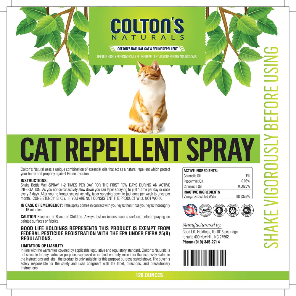 Colton's Naturals cat repellent spray outdoor application area ready to use outdoors