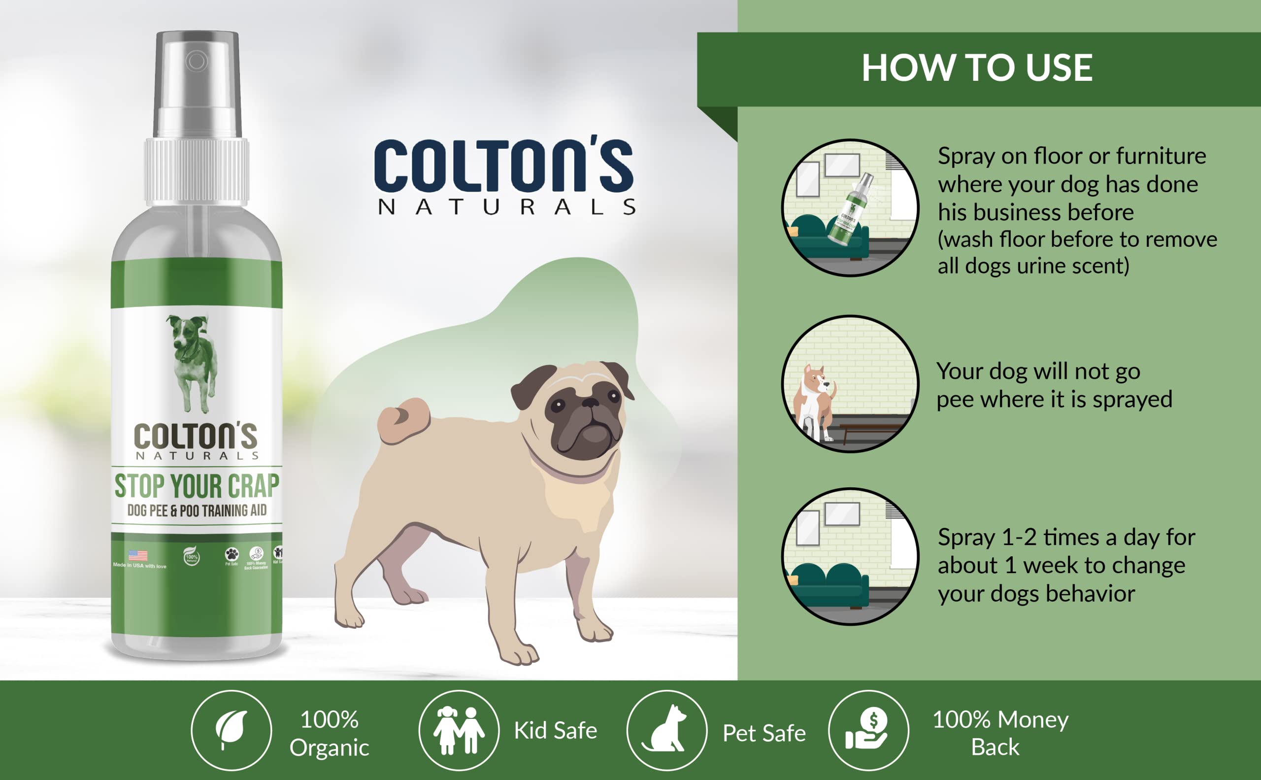 Colton's Naturals Train Your Pet natural oils provide a gentle scent cue without harsh chemicals.