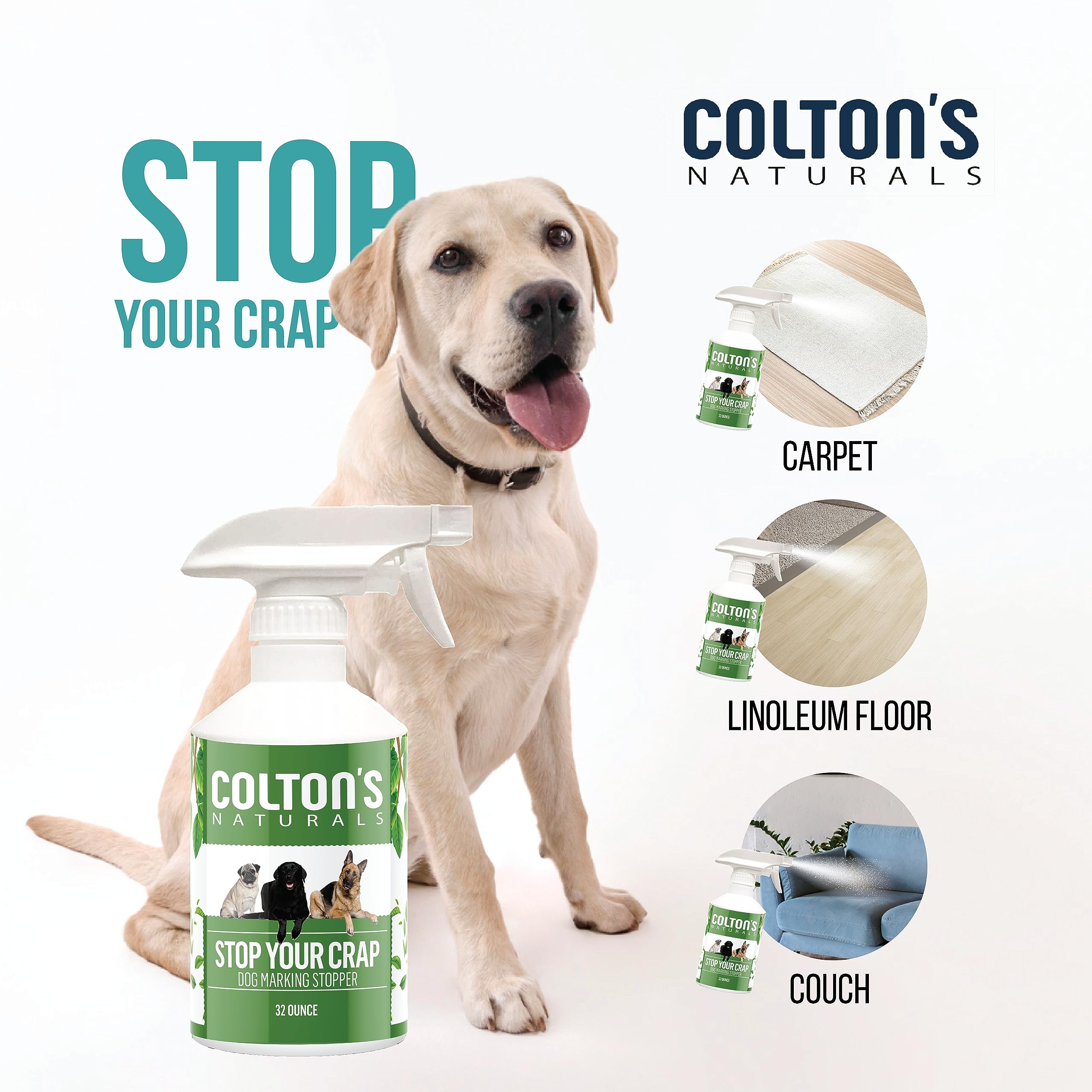 Colton's Naturals Train Your Pet outdoor potty-area helps reinforce boundary areas and scent cues.